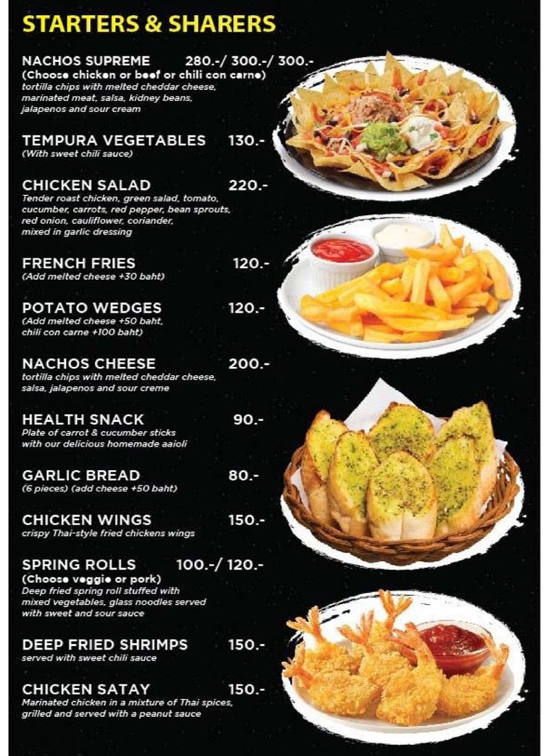 Starters & Sharers Menu